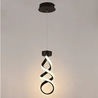 JDONG Pendelleuchte Moderne LED Hängeleuchte Spirale 150cm Höhenverstellbar, LED fest integriert, 3000K Warmweiß, Gold/Schwarz, 35H*15D Hängeleuchte für Esszimmer Wohnzimmer Bar Küche