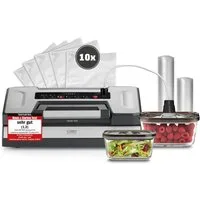 Caso Vakuumierer VRH 800 Advanced Pro, Vakuumierer für Flüssigkeiten, Edelstahl, Doppelnaht