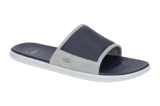 UGG SEASIDE SLIDE 1124900 DSSL Herren Pantoletten in dunkelblau + grau- Echtl...