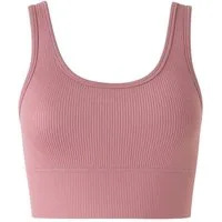 fashionshowcase Bustier-Bikini-Top Damen Sport Bustier Tops – elastisch mit abnehmbaren Pads, Geripptes Material