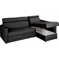 exxpo - sofa fashion Ecksofa Arles, Federkern, zeitlos, Breite 225cm, L-Form, wahlweise mit Bettfunktion und Bettkasten, inkl. Kopfteilverstellung