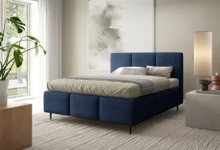 Polsterbett Schlafzimmerbett MIAMI Komplettset 140x200cm in Stoff Coral Blau