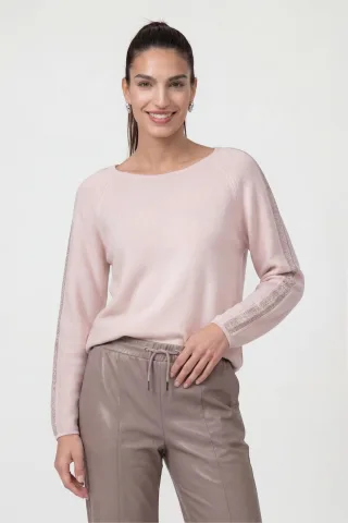 monari - Strickpullover mit Schmuckakzenten rosewater - Gr. - 40