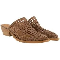 Ulla Popken Leder-Mules Flechtoptik Nappaleder Weite H Pumps