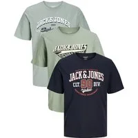 Jack & Jones PlusSize Print-Shirt (Spar-Set, 3er-Pack) Big Size Shirt Übergrößen Shirt