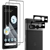 MSM Displayschutzfolie 2X 3D Schutzglas (Display + Kamera) für Google Pixel 7 Pro Panzerfolie