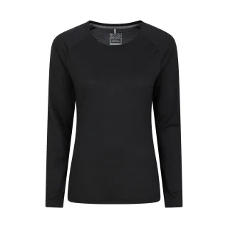 Mountain Warehouse Womens/Ladies Quick Dry Langarm-Top (Schwarz)