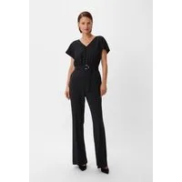 comma Jumpsuit Overall Crêpe-Overall mit Flared Leg
