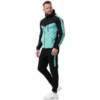 L.gonline Freizeitanzug Herren Jogging-ANZUG, mit Bündchen und Tunnelzug, Trainingsanzug (Kapuzenjacke mit Reißverschluss, Hose, 2-tlg), Fitness Freizeit Casual