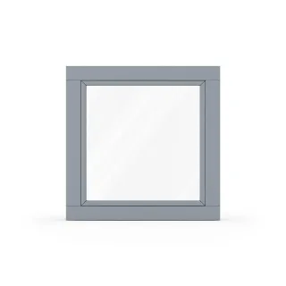 Fenster Silbergrau ähnlich RAL 7001, Holz, Classic IV 68, 510 x 510 mm, einteilig, festverglast, individuell konfigurieren