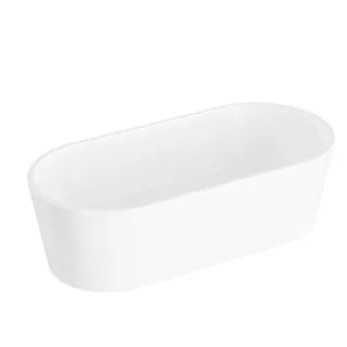 VitrA Geo freistehende Badewanne ovale Form 190 x 90 cm mit verdecktem Weiß Hochglanz,65392006000 65392006000