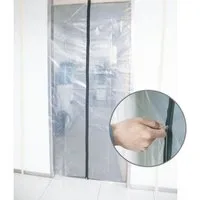 BURI Staubschutztür Schmutzschleuse 220x215cm Staubschutztür Folientür Bautür Staubschutz