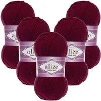 Alize 5 x ALIZE Cotton Gold Häkelwolle, 330 m, Handstrickgarn,Premium Wolle, Amigurumi