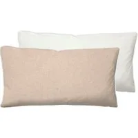 Biberna Kissenbezug HERMAL Melange Flanell uni, mit Reißverschluss, Wendekissenbezug, (1 Stück), Feinflanell, Made in Germany zertifiziert, kuschelig weich, mit Paspel