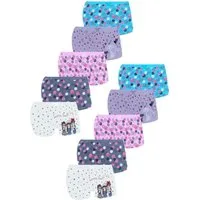 LOREZA Panty 10er Set Mädchen Pantys - Punkte Sterne - Bunt (Spar-Packung, 10-St)