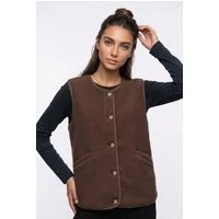 ONLY Plüschweste ONLBABY LIFE TEDDY VEST PNT CS Kunstfaser