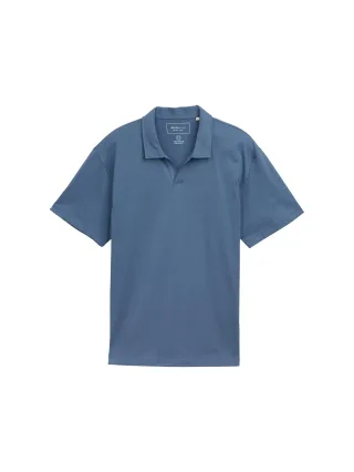 Denim Tom Tailor - Relaxed Fit Jersey Poloshirt aus Baumwolle mystical blue - Gr. - XXL