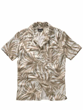 Mey & Edlich Herren Wellenreiter-Hemd Beige 85 % Viskose, 15 % Leinen