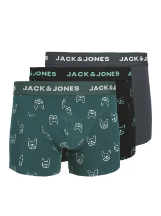 JACK&JONES - JACDENIM DOG TRUNKS 3 PACK JNR Dark Navy - Gr. - 164