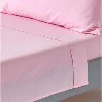 Homescapes Betttuch Bettlaken ohne Gummizug 178 x 255 cm, rosa ägyptische Baumwolle, 100 % Baumwolle (ägyptisch)
