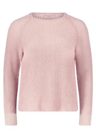 betty barclay - so cosy - - Grobstrick-Pullover patch rosé/beige - Gr. - 46