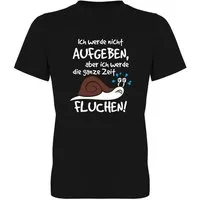 G-graphics T-Shirt Ich werde nicht aufgeben, aber ich werde die ganze Zeit fluchen! Herren T-Shirt mit Statement / Spruch / Motiv als Frontprint
