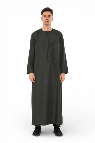 Herren Ramadan Eid Grüne marokkanische Jubba Robe Djellaba Thobe – TT-008