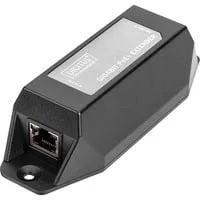 Gigabit Ethernet PoE+ Repeater, 802.3at 22 W, PoE-Repeater schwarz