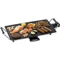 bestron Tischgrill ABP602, 2000 W, 47 x 26 cm mit Antihaftbeschichtung & Temperaturregler