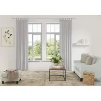 OTTO home Vorhang Parry (2 St), Schlaufen, blickdicht, Polyester, 2-er Set, blickdicht, monochrom, basic
