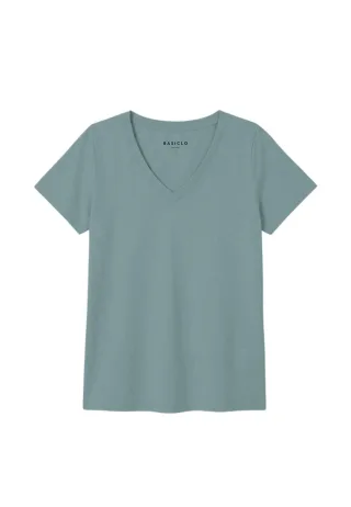 V-neck Premium T-Shirt SMOKE MINT