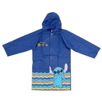 Stitch Regenjacke Kinder Regenmantel mit Kapuze wasserdicht Blau