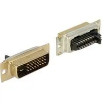 Steckverbinder DVI 24+1 Stecker, Lötversion silber