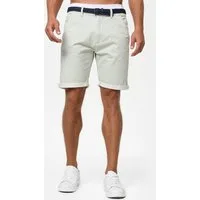 Indicode Chinoshorts Herren Bourchier Chino Shorts Herrenshorts Chino Shorts mit modernem Karomuster und einem Gürtel