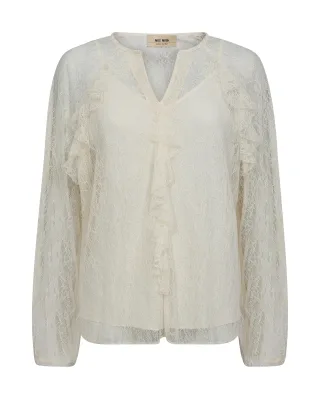 MOS MOSH - MMEika Lace Blouse ecru - Gr. - M