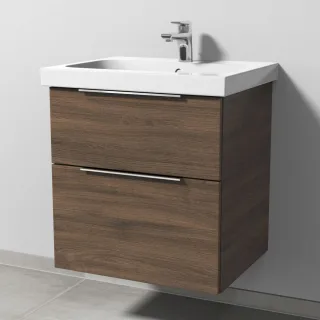 Sanipa 3way Waschtischunterbau zu Geberit iCon Light Waschtisch mit 2 Auszügen, Eiche-Arizona UM57380