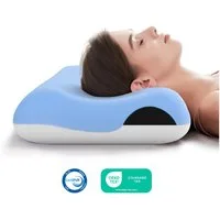 ROYGBIV Nackenstützkissen Orthopädisches Ergonomisches Memory-Schaum Kopfkissen 60×35×11 cm, Füllung: 48D-Memory-Schaum, 60D-Stutzstabe und 38D-Memory-Schaum, Seitenschläfer, Bauchschläfer, Rückenschläfer, 1-tlg, OEKO-TEX Zertifiziert, Abnehmbarer, W