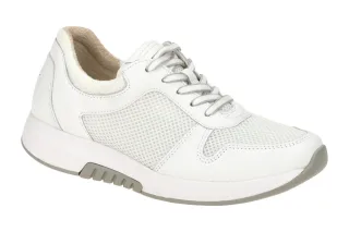 Gabor 86.946.50 ROLLINGSOFT Damen Halbschuhe Wei?/Grau Bequem Gummisohle