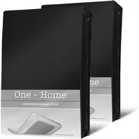 One Home Spannbettlaken, Microfaser, Gummizug: rundum, (2 Stück), Double Pack
