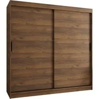 ABIKS MÖBEL Schwebetürenschrank RUBINO T 200 Schlafzimmerschrank mit Schiebetüren Kleiderstange Regale