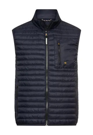 camel active - Gefütterte Steppweste mit Reißverschlusstaschen dark navy - Gr. - 4XL