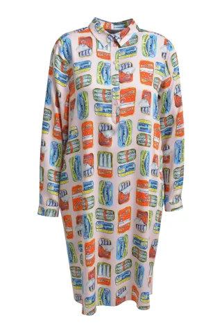 Milano Italy - shirtdress 3/4 sleeve blush print - Gr. - 38