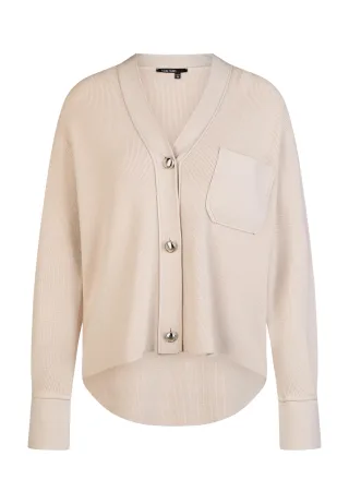 Marc Aurel - Strickjacke im Hemdenstil light taupe - Gr. - 40