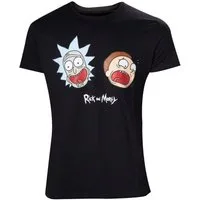 Rick and Morty Print-Shirt Rick & Morty T-Shirt Face Herren M XL XXL Uni Schwarz