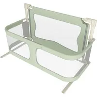 JEOBEST Bettschutzgitter Beistellbett Baby1.2M,Rausfallschutz Bett Klappbar,Elternbett Babybett, Höhenverstellbar Baby Rausfallschutz Elternbett Portable Bed Rails