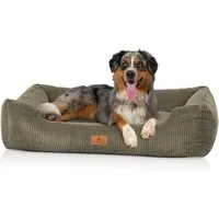Knuffelwuff Tierbett Hundebett aus Cord Olivia, Schaumstoffflocken