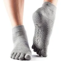 ToeSox Sportsocken Full-Toe Ankle Grey Gr. S