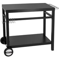 Royal Gourmet Grillablagetisch Grillwagen Grilltisch Outdoor Beistelltisch, 59T x 100,5B x 81H cm, für Outdoor BBQ Servierwagen Arbeitsplatte 85x50cm
