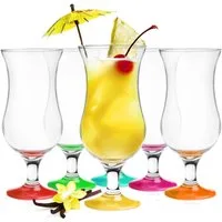 Sendez Gläser-Set 6 Cocktailgläser Mix Farbe 480ml Cocktailglas Longdrinkgläser, 6-tlg., Glas