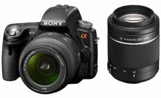 Sony Alpha 55 [16.2MP Live View 3"] schwarz inkl. DT 18-55mm 1:35-56 SAM + DT 55-200mm 1:40-56 Objektiv
